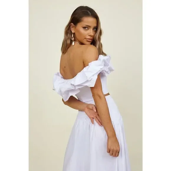 SEVEN WONDERS SAVANNAH CROP TOP WHITE SIZE M - Picture 5 of 9